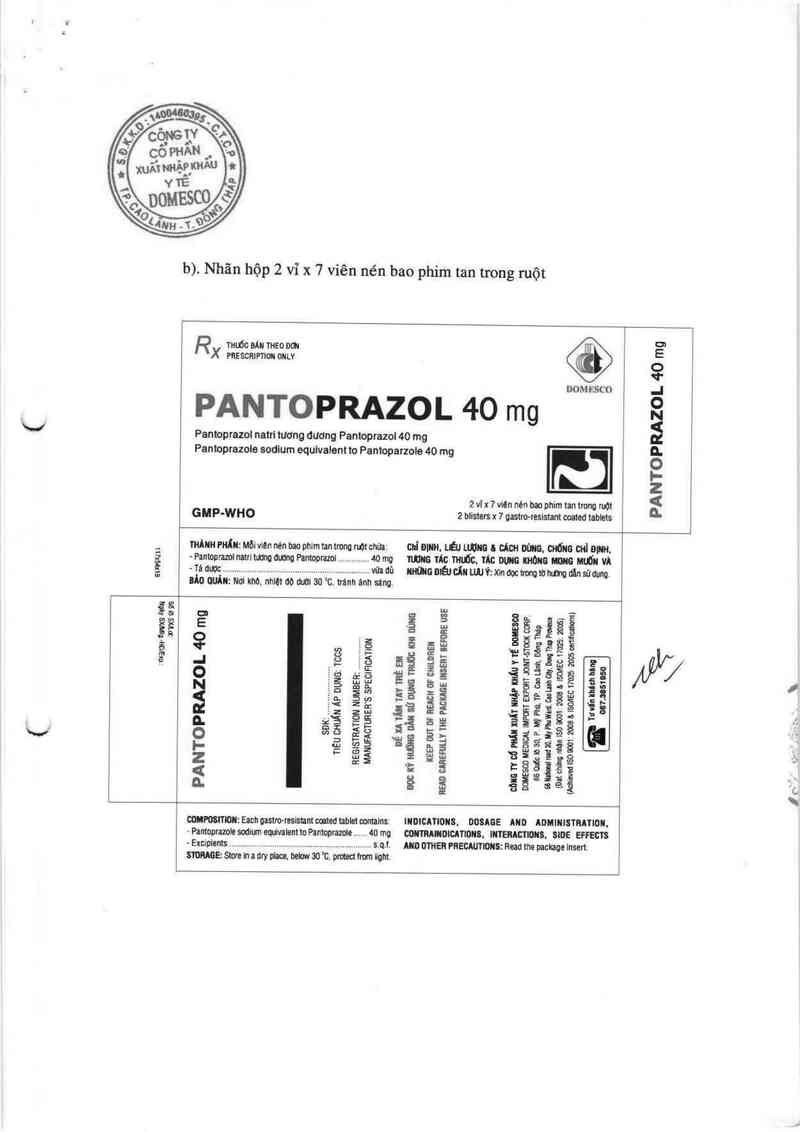 thông tin, cách dùng, giá thuốc Pantoprazol 40 mg - ảnh 1