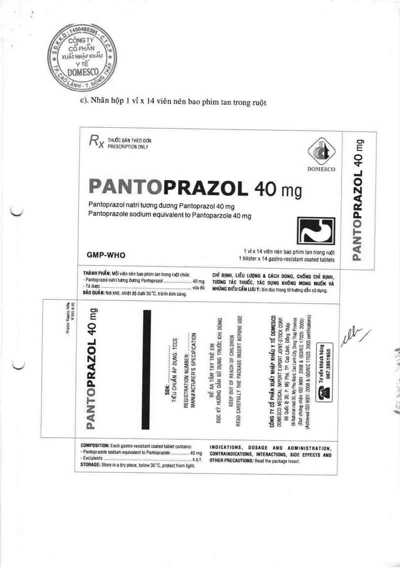 thông tin, cách dùng, giá thuốc Pantoprazol 40 mg - ảnh 2