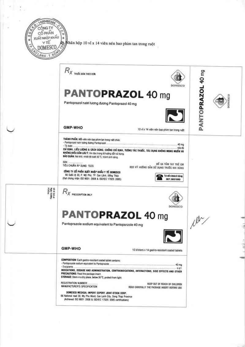 thông tin, cách dùng, giá thuốc Pantoprazol 40 mg - ảnh 3