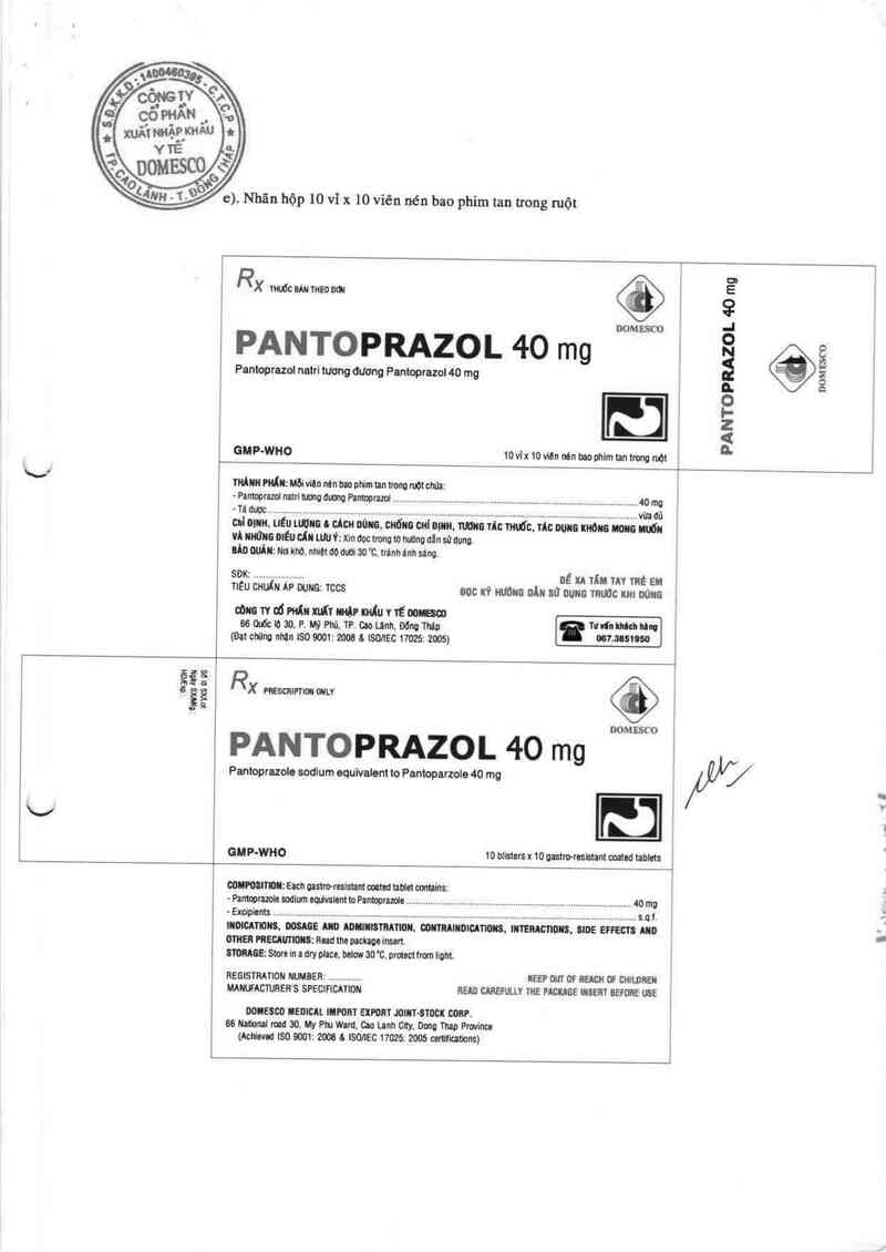 thông tin, cách dùng, giá thuốc Pantoprazol 40 mg - ảnh 4