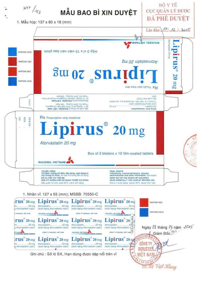 thông tin, cách dùng, giá thuốc Lipirus - ảnh 0