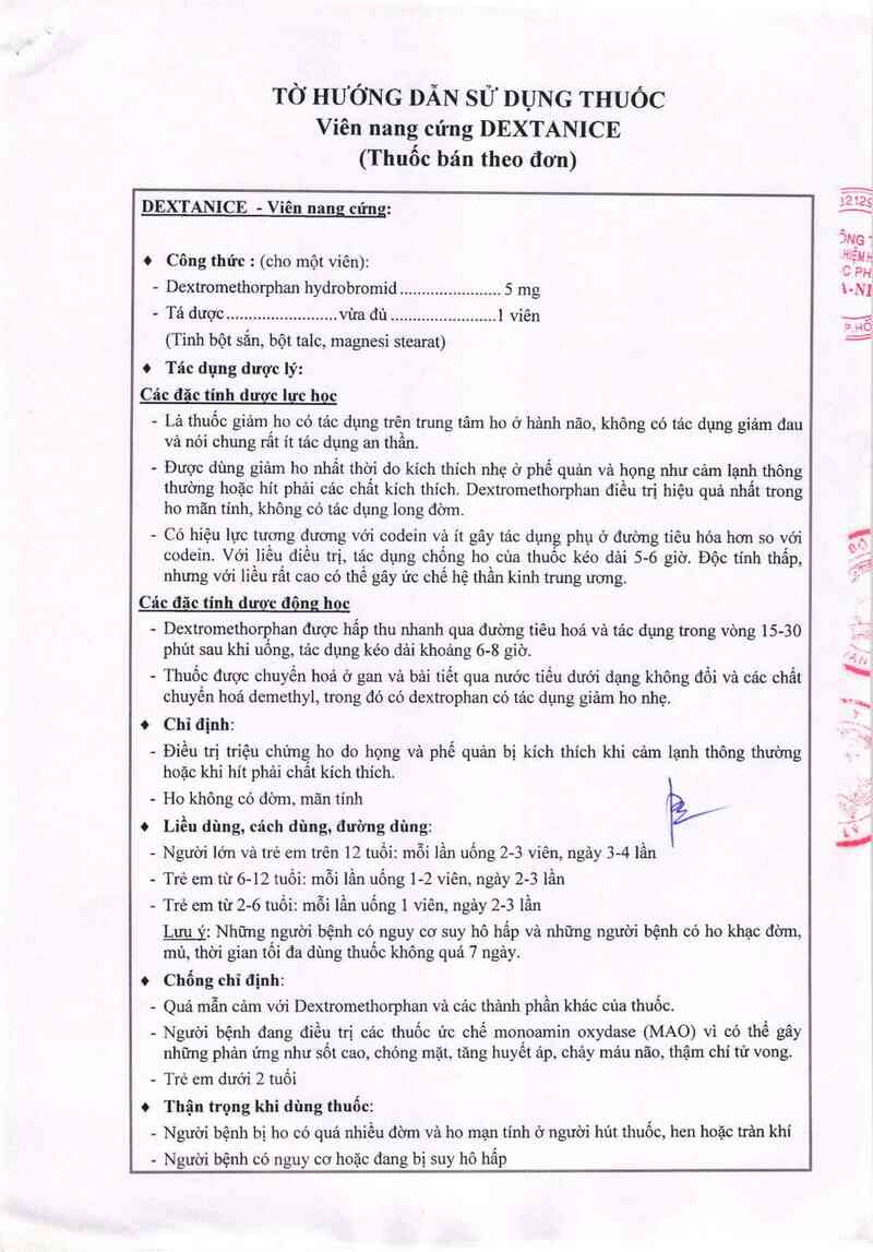 thông tin, cách dùng, giá thuốc Dextanice - ảnh 2