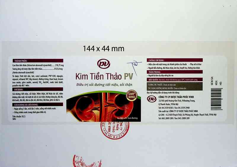 thông tin, cách dùng, giá thuốc Kim tiền thảo PV - ảnh 1