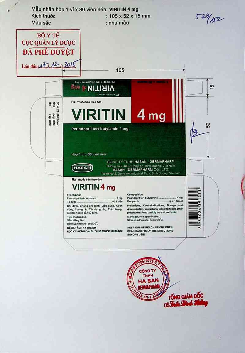 thông tin, cách dùng, giá thuốc Viritin 4 mg - ảnh 0