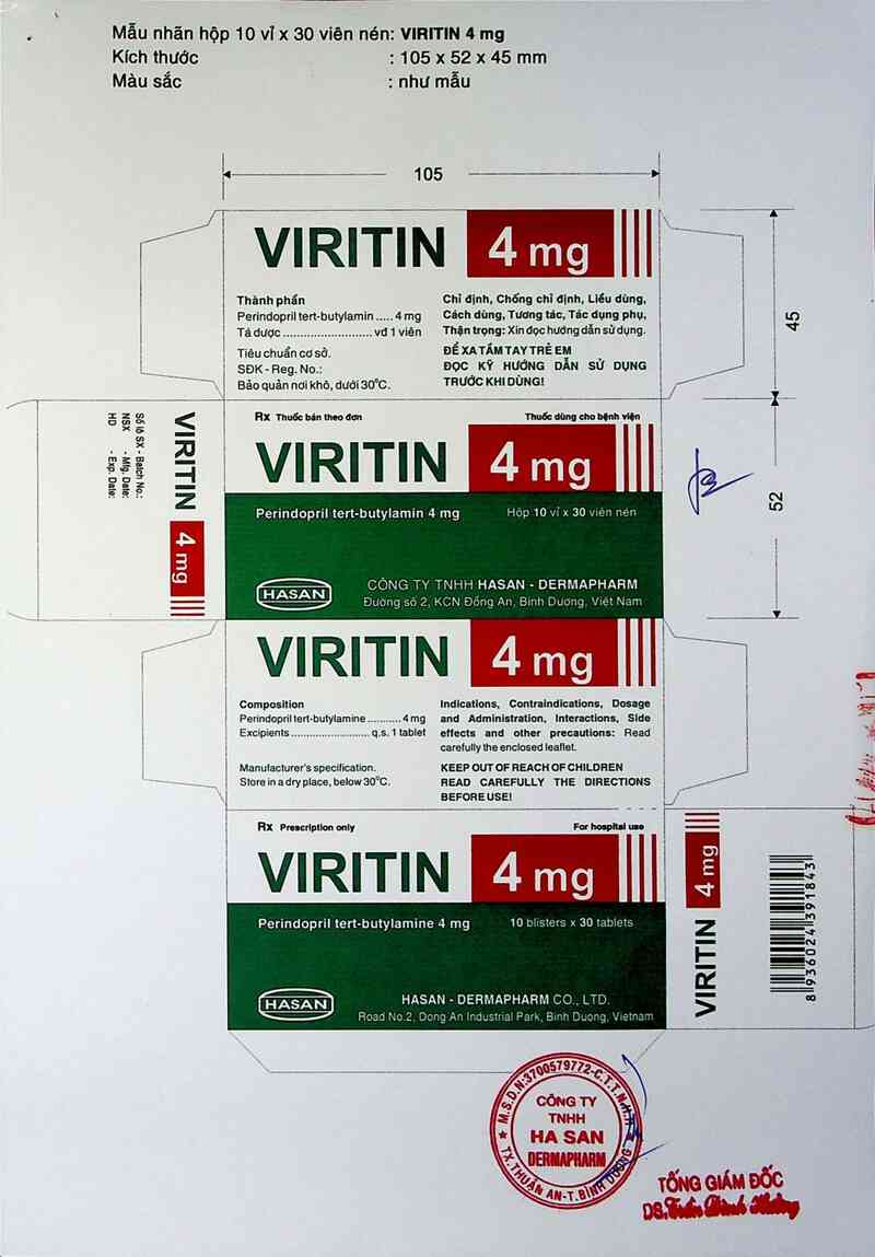 thông tin, cách dùng, giá thuốc Viritin 4 mg - ảnh 2