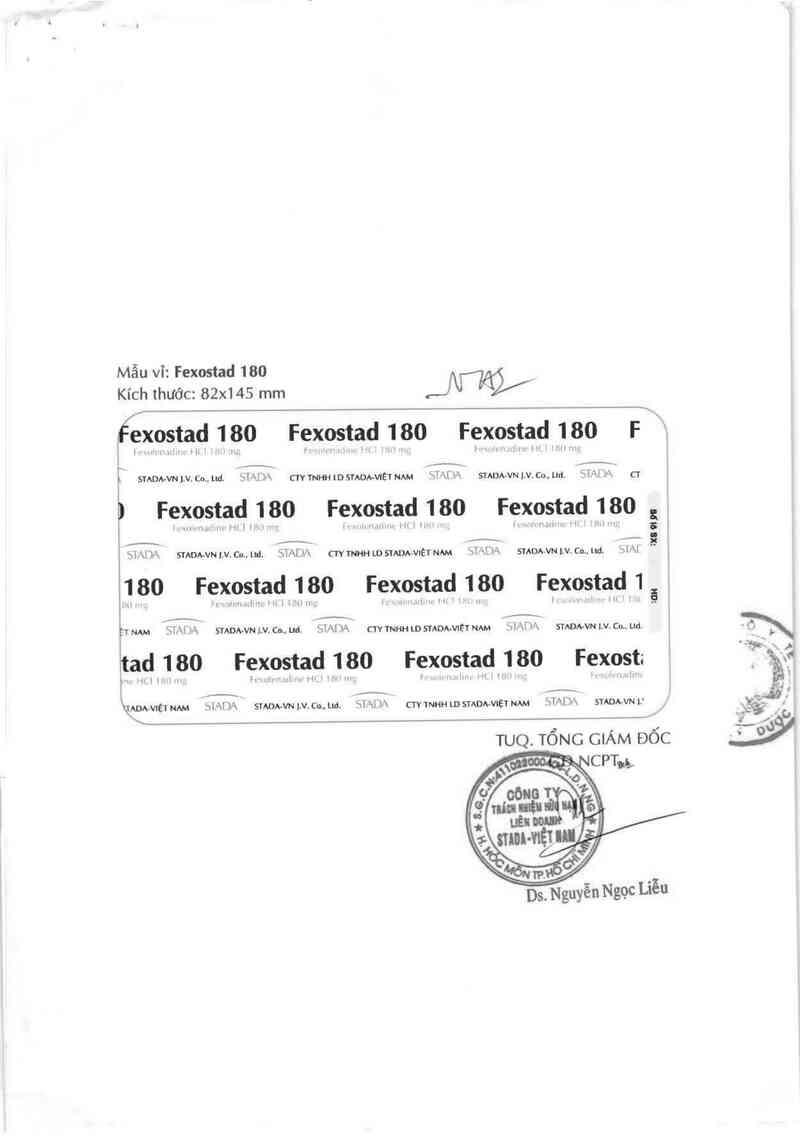 thông tin, cách dùng, giá thuốc Fexostad 180 - ảnh 1