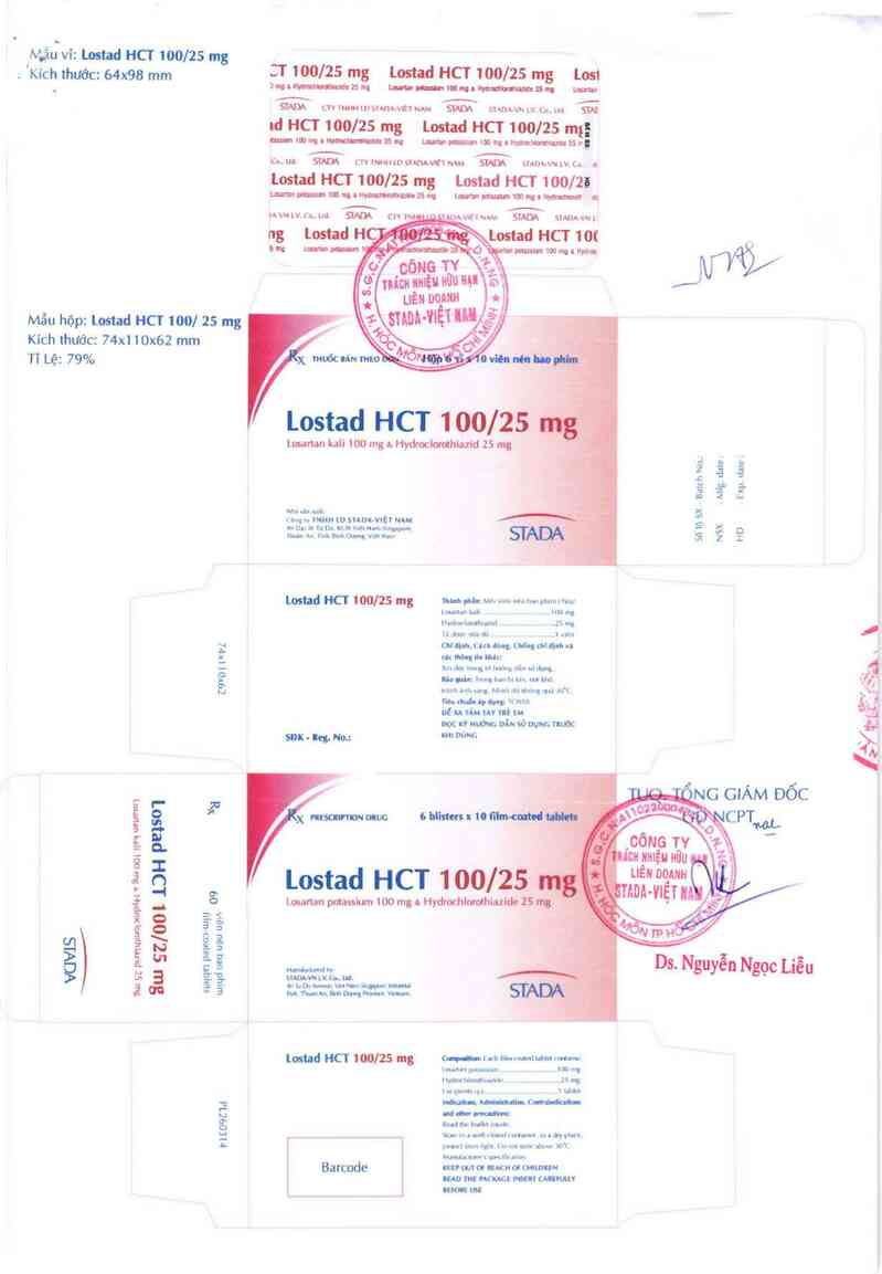 thông tin, cách dùng, giá thuốc Lostad HCT 100/25mg - ảnh 1