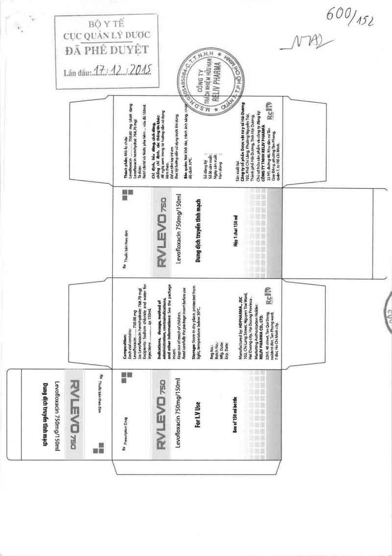 thông tin, cách dùng, giá thuốc Rvlevo 750 - ảnh 0