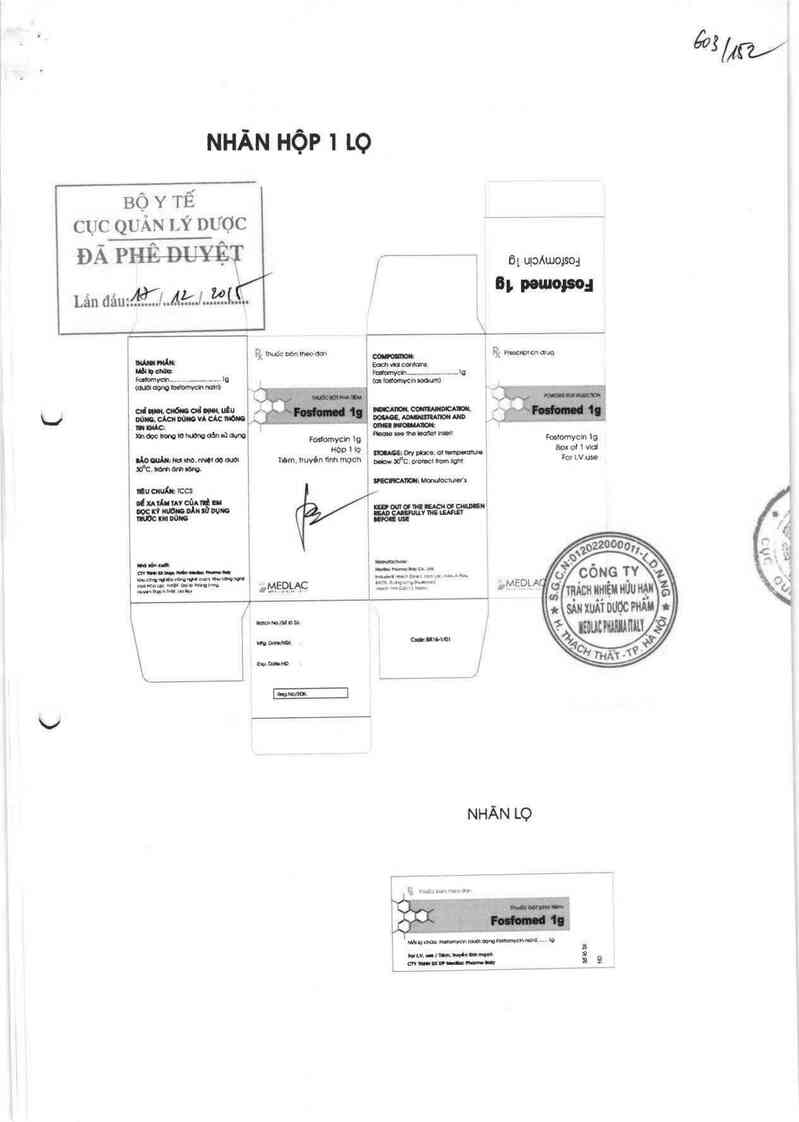 thông tin, cách dùng, giá thuốc Fosfomed 1g - ảnh 0