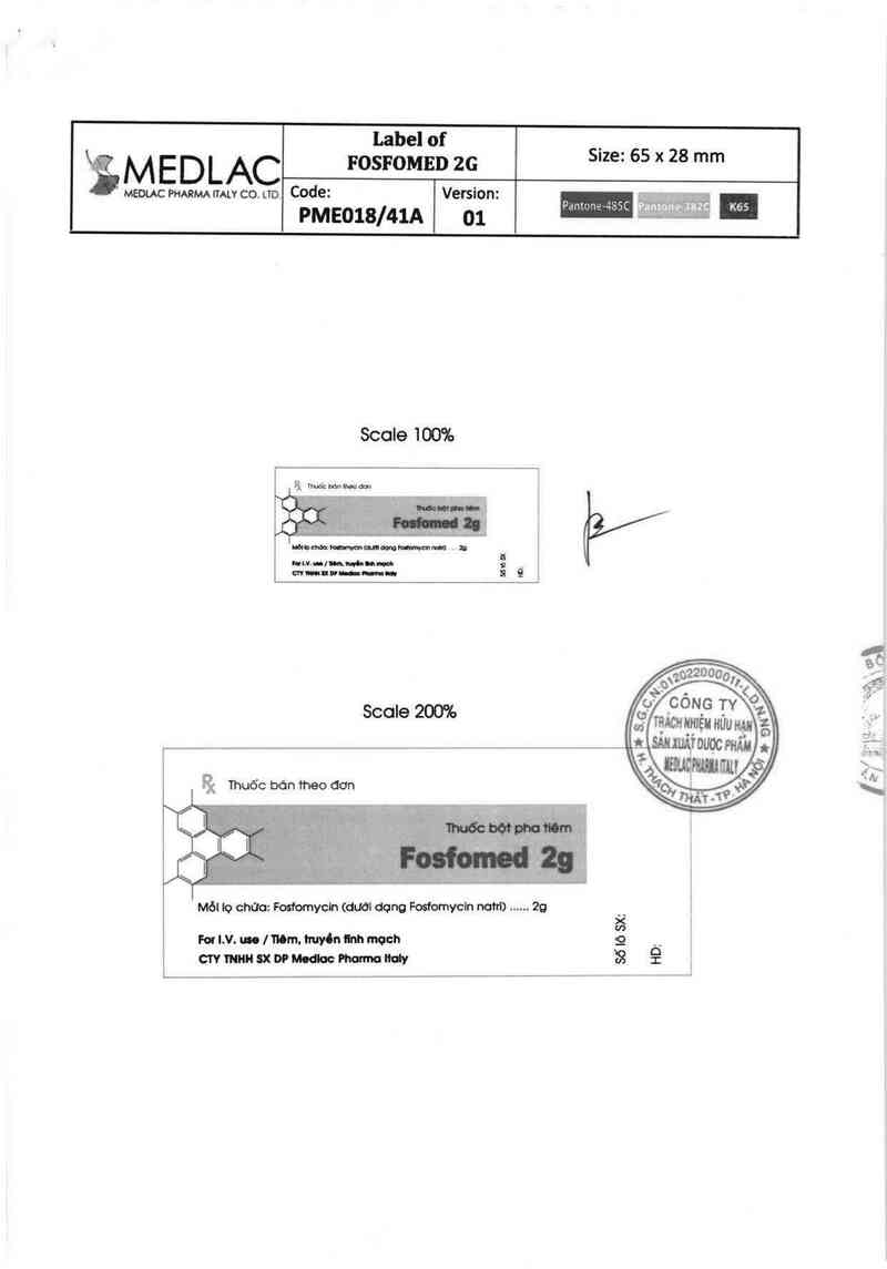 thông tin, cách dùng, giá thuốc Fosfomed 2g - ảnh 1