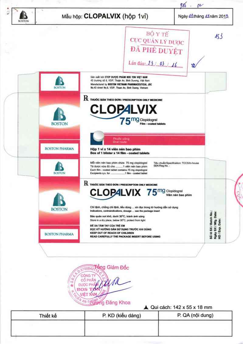 thông tin, cách dùng, giá thuốc Clopalvix - ảnh 0