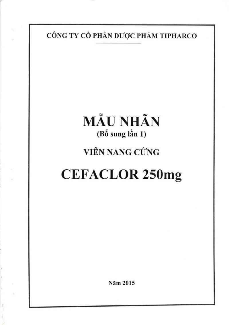 thông tin, cách dùng, giá thuốc Cefaclor 250 mg - ảnh 0