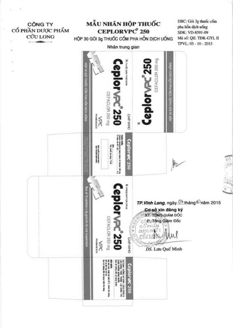 thông tin, cách dùng, giá thuốc Ceplorvpc 250 - ảnh 1