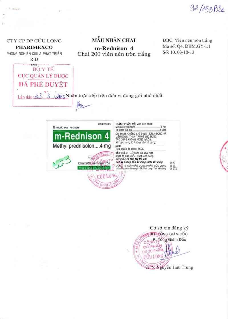 thông tin, cách dùng, giá thuốc m-Rednison 4 - ảnh 0