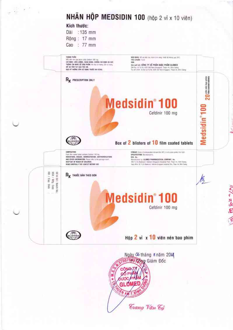 thông tin, cách dùng, giá thuốc Medsidin 100 - ảnh 2