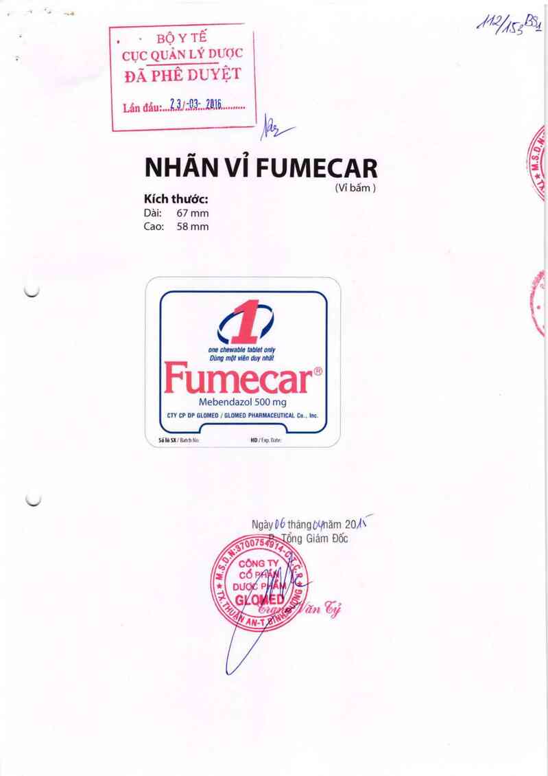 thông tin, cách dùng, giá thuốc Fumecar - ảnh 0