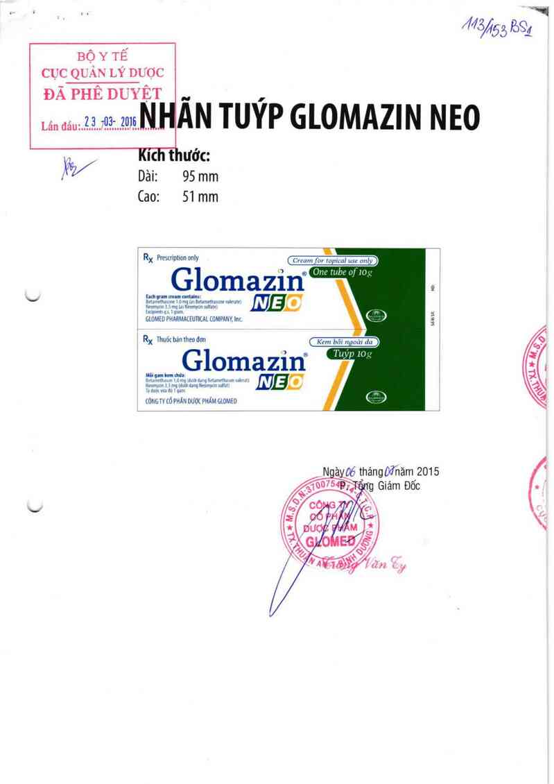 thông tin, cách dùng, giá thuốc Glomazin Neo - ảnh 0