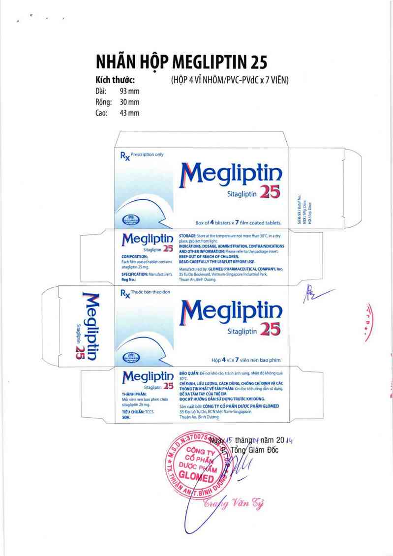 thông tin, cách dùng, giá thuốc Megliptin 25 - ảnh 11