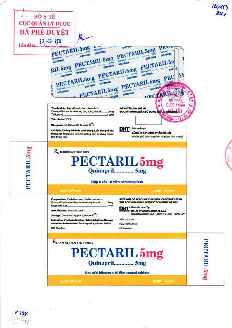 thông tin, cách dùng, giá thuốc Pectaril 5 mg - ảnh 0