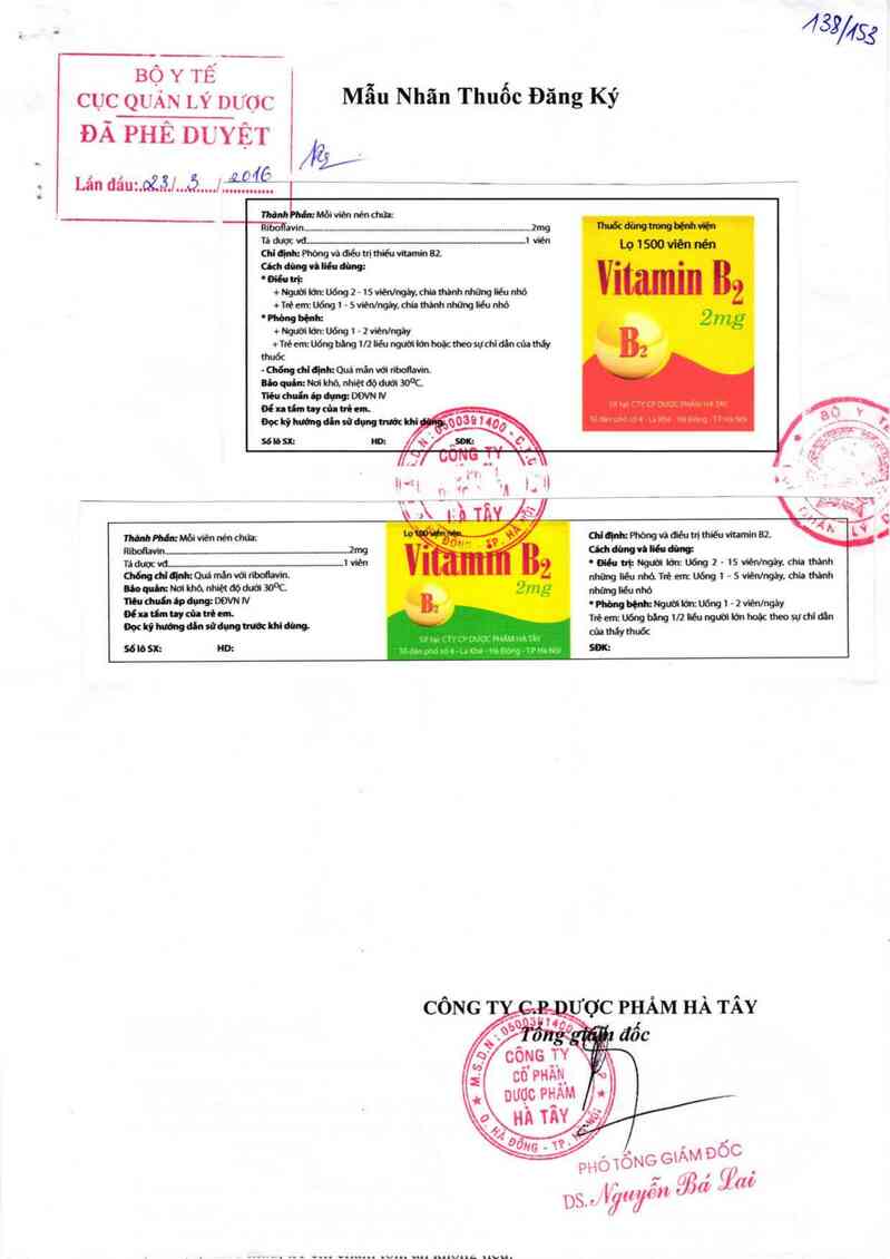 thông tin, cách dùng, giá thuốc Vitamin B2 2 mg - ảnh 0