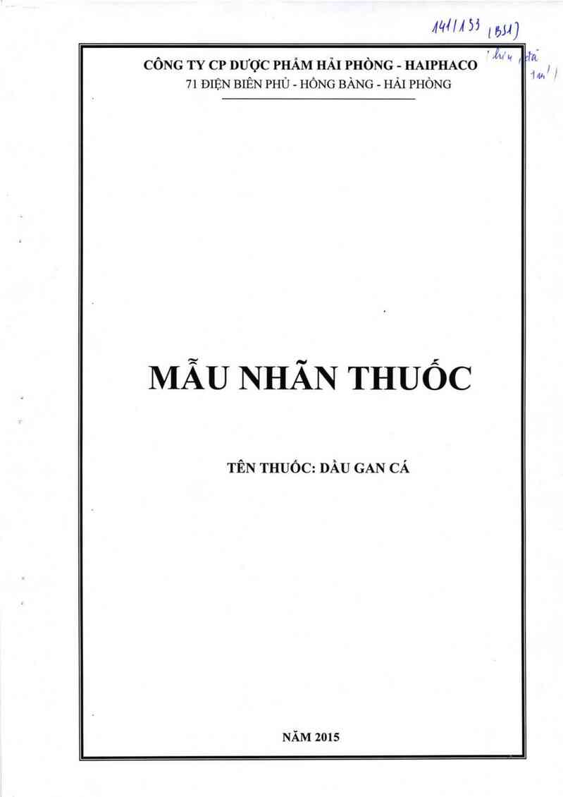 thông tin, cách dùng, giá thuốc Dầu gan cá - ảnh 0