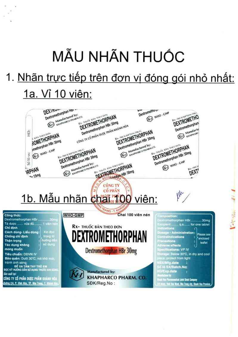 thông tin, cách dùng, giá thuốc Dextromethorphan - ảnh 2