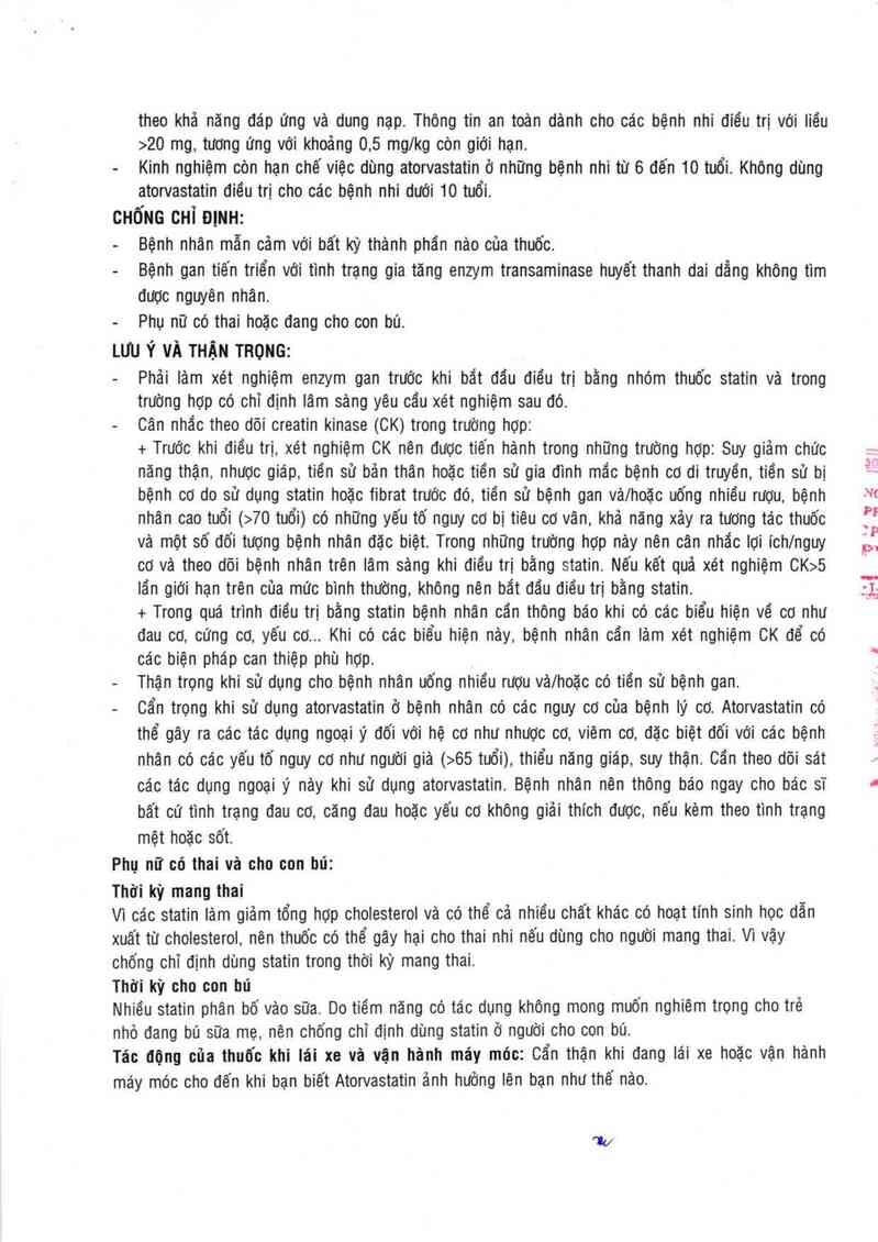 thông tin, cách dùng, giá thuốc Atovast 10 - ảnh 5