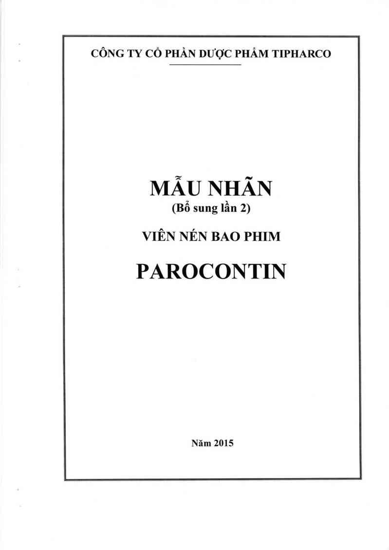 thông tin, cách dùng, giá thuốc Parocontin - ảnh 0