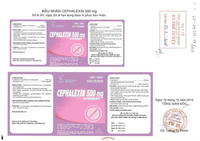 thông tin, cách dùng, giá thuốc Cephalexin 500 mg - ảnh 0