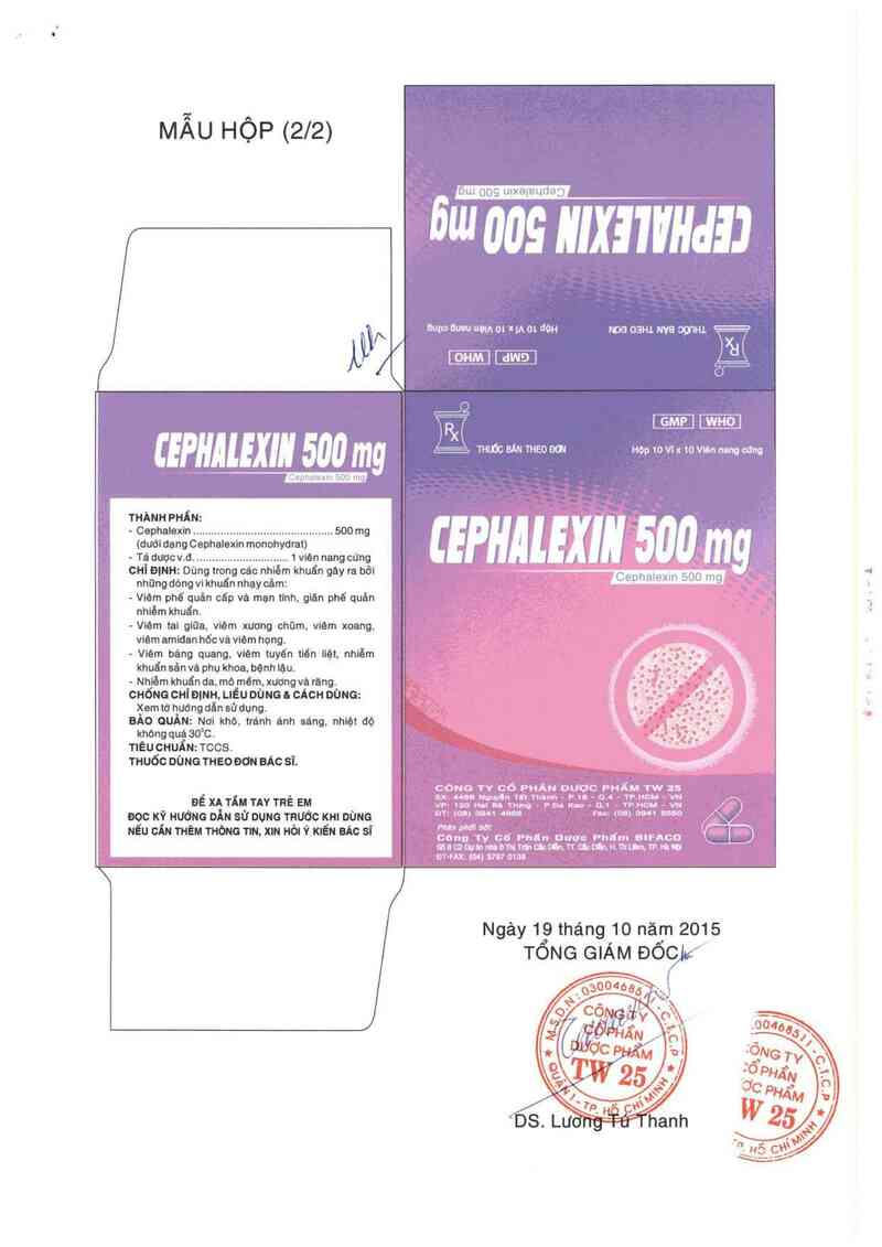 thông tin, cách dùng, giá thuốc Cephalexin 500 mg - ảnh 2