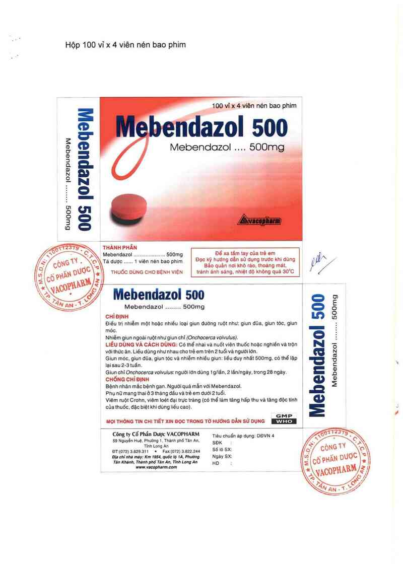 thông tin, cách dùng, giá thuốc Mebendazol 500 - ảnh 5