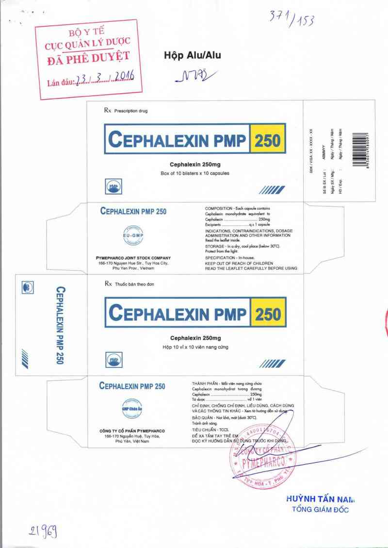 thông tin, cách dùng, giá thuốc Cephalexin PMP 250 - ảnh 0