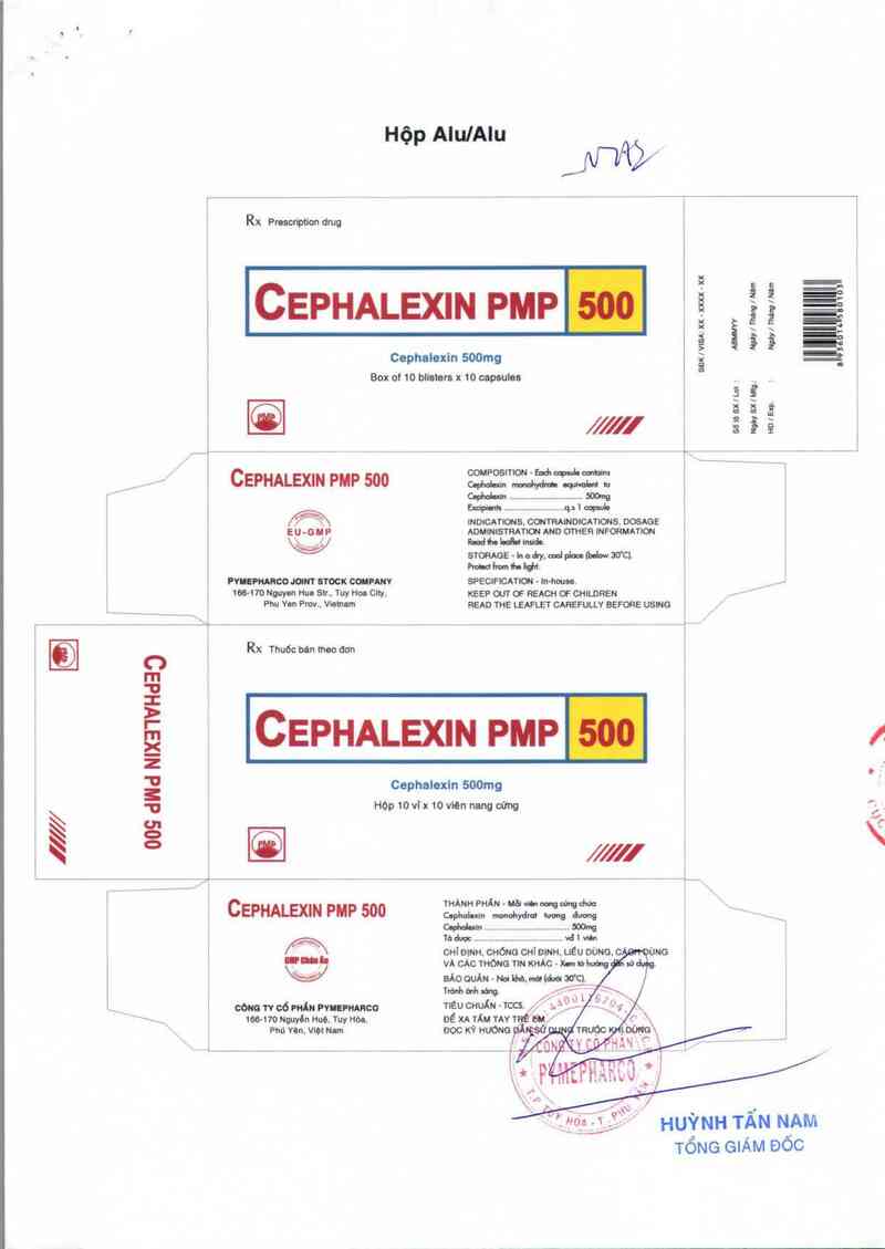 thông tin, cách dùng, giá thuốc Cephalexin PMP 500 - ảnh 1