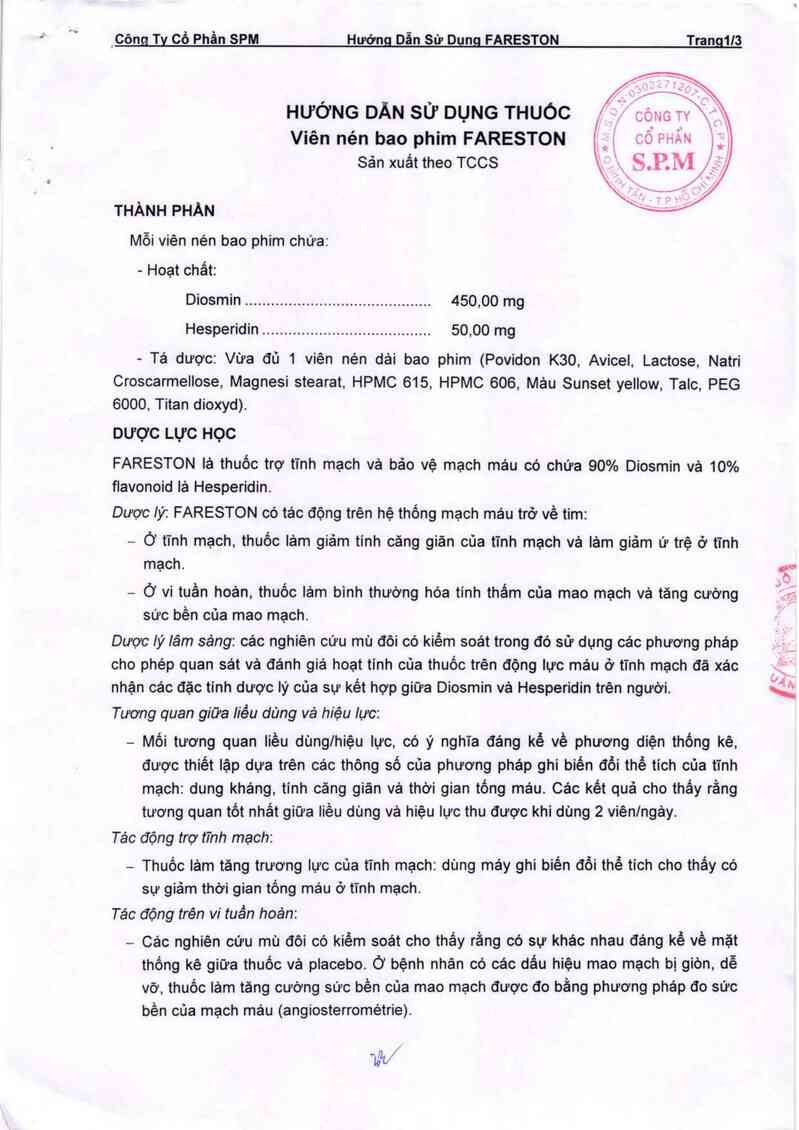 thông tin, cách dùng, giá thuốc Fareston - ảnh 1