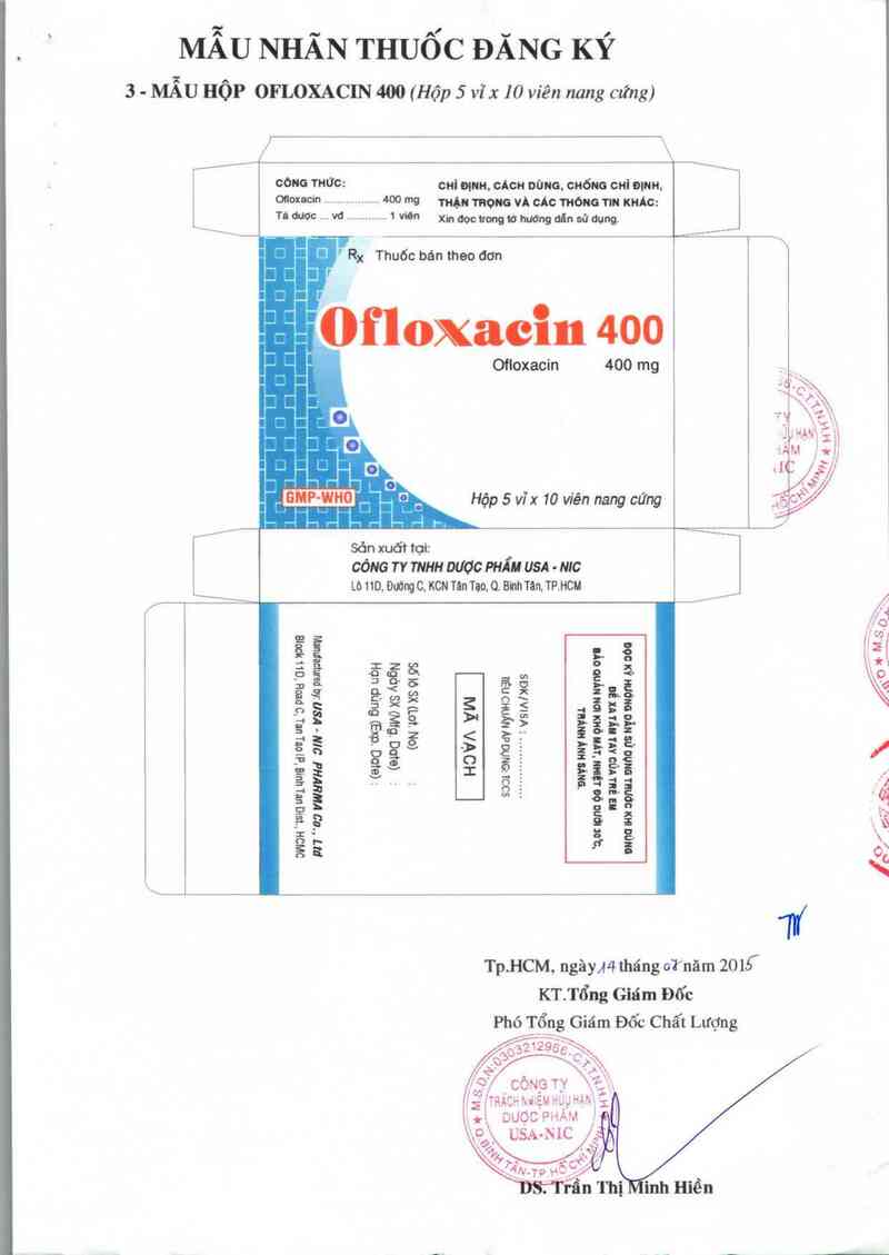 thông tin, cách dùng, giá thuốc Ofloxacin 400 - ảnh 1