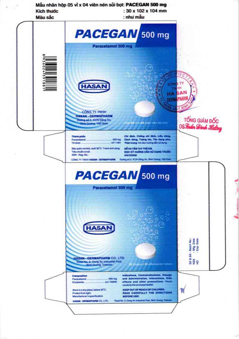 thông tin, cách dùng, giá thuốc Pacegan 500 mg - ảnh 1