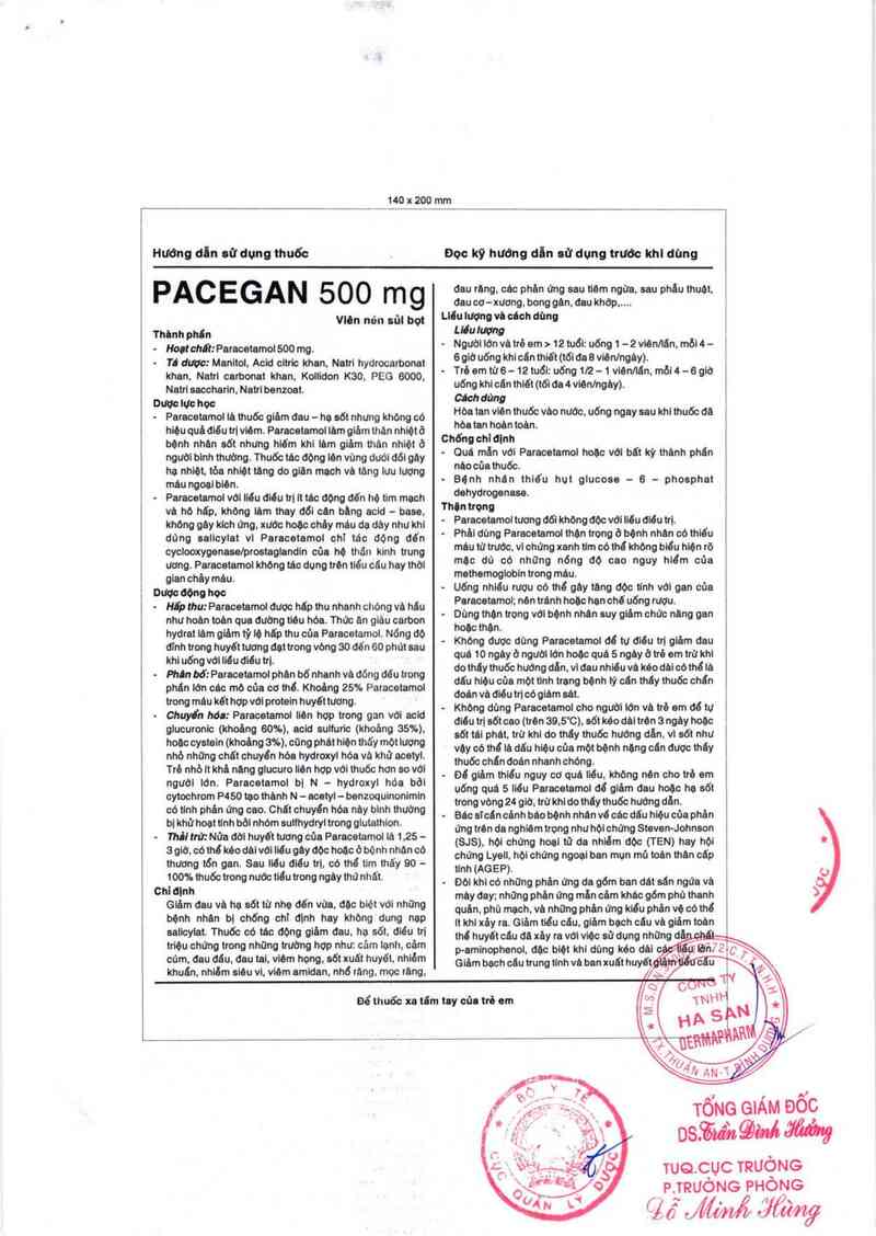 thông tin, cách dùng, giá thuốc Pacegan 500 mg - ảnh 5