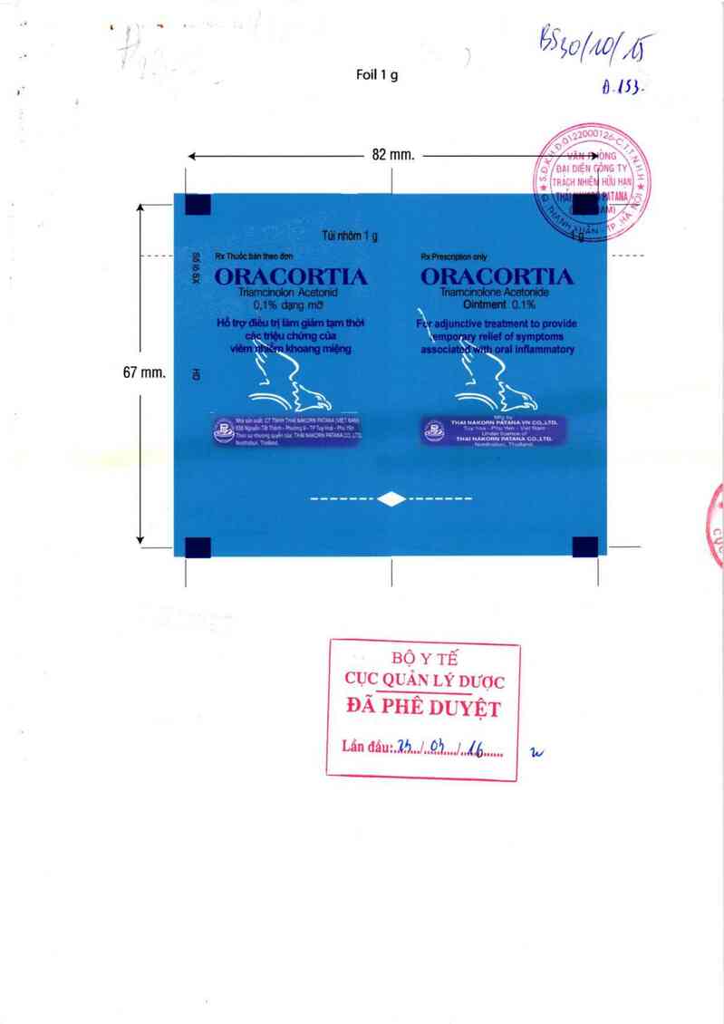 thông tin, cách dùng, giá thuốc Oracortia - ảnh 0