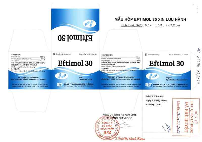 thông tin, cách dùng, giá thuốc Eftimol 30 - ảnh 0