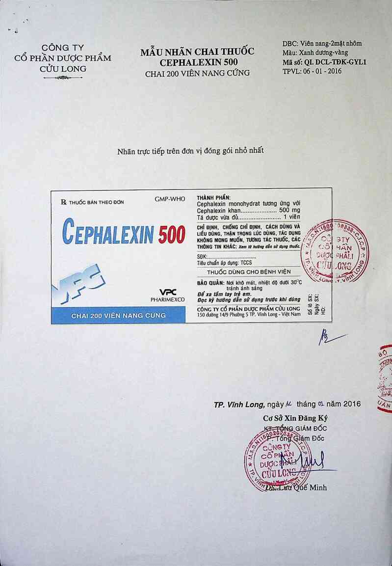 thông tin, cách dùng, giá thuốc Cephalexin 500 - ảnh 1