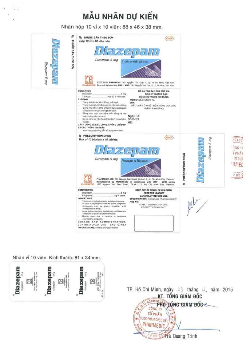 thông tin, cách dùng, giá thuốc Diazepam - ảnh 1