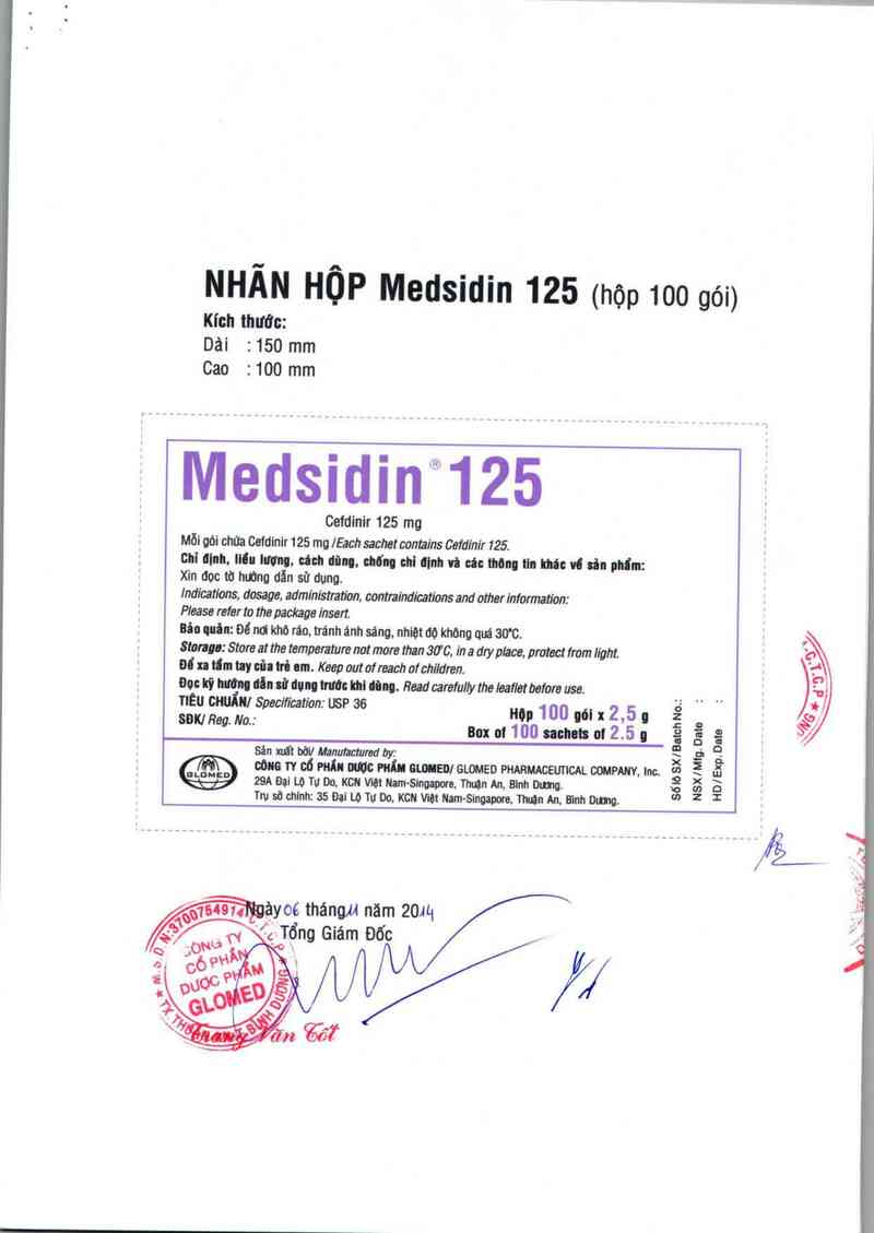 thông tin, cách dùng, giá thuốc Medsidin 125 - ảnh 4