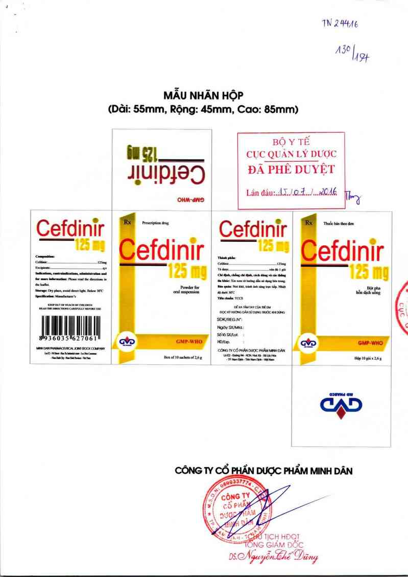 thông tin, cách dùng, giá thuốc Cefdinir 125mg - ảnh 0