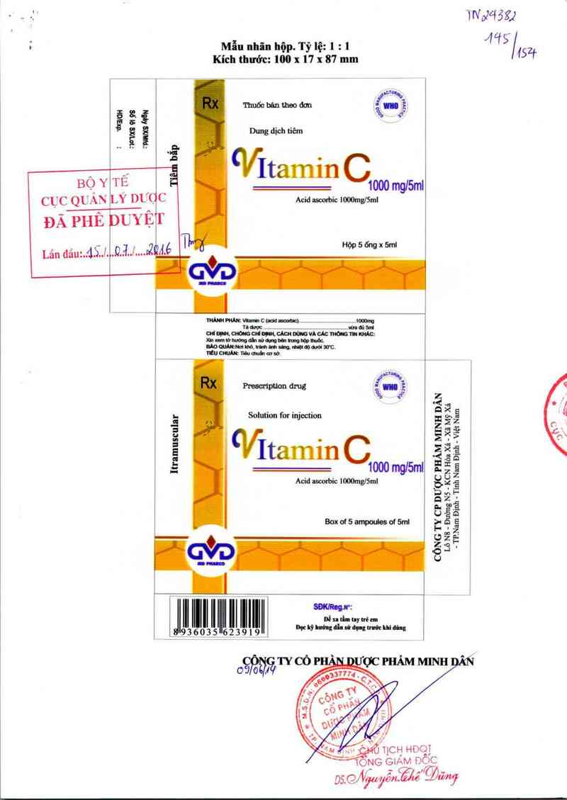 thông tin, cách dùng, giá thuốc Vitamin C 1000mg/5ml - ảnh 0