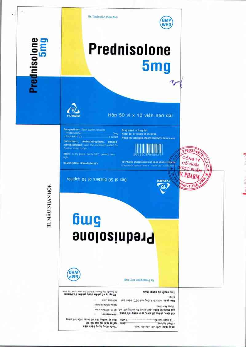 thông tin, cách dùng, giá thuốc Prednisolone 5mg - ảnh 2