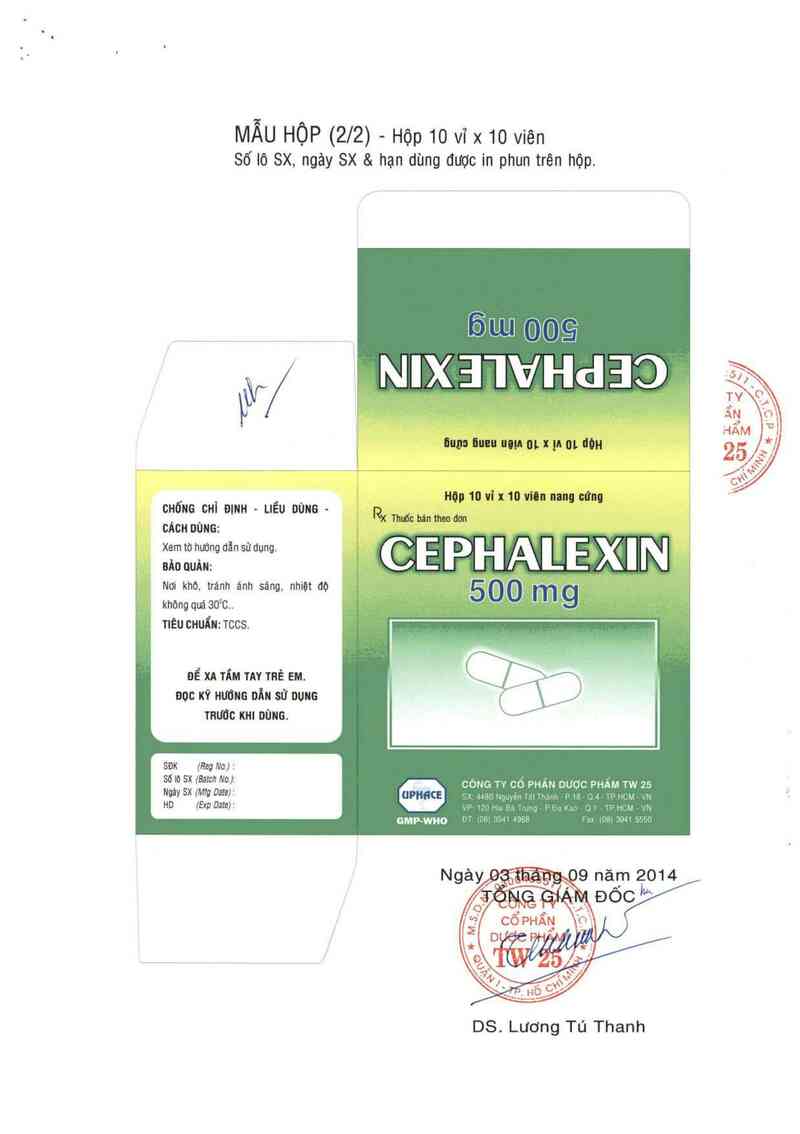 thông tin, cách dùng, giá thuốc Cephalexin 500 mg - ảnh 1