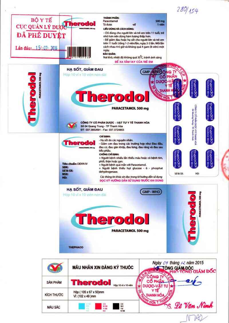 thông tin, cách dùng, giá thuốc Therodol - ảnh 0