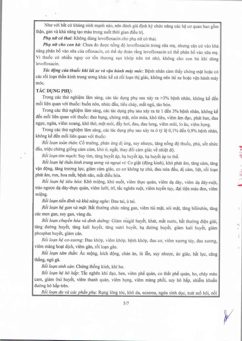 thông tin, cách dùng, giá thuốc Levotanic 500 - ảnh 9