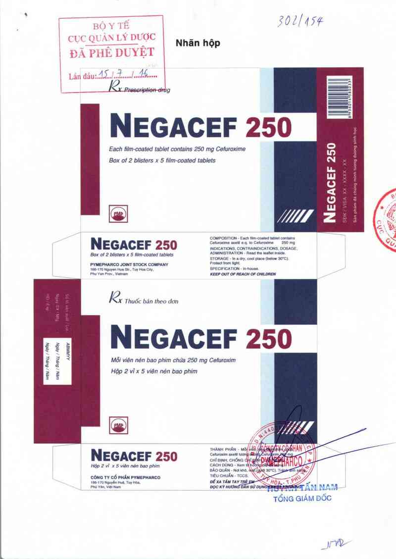 thông tin, cách dùng, giá thuốc Negacef 250 - ảnh 0