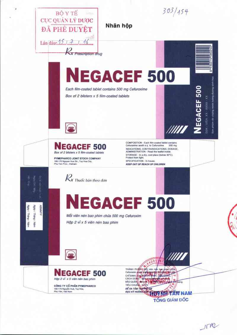 thông tin, cách dùng, giá thuốc Negacef 500 - ảnh 0